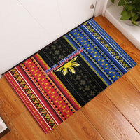 Philippines Filipinos Rubber Doormat Igorot Tribal Inspiration Pattern Style