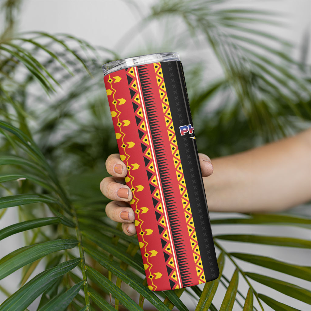 Philippines Filipinos Skinny Tumbler Igorot Tribal Inspiration Pattern Style