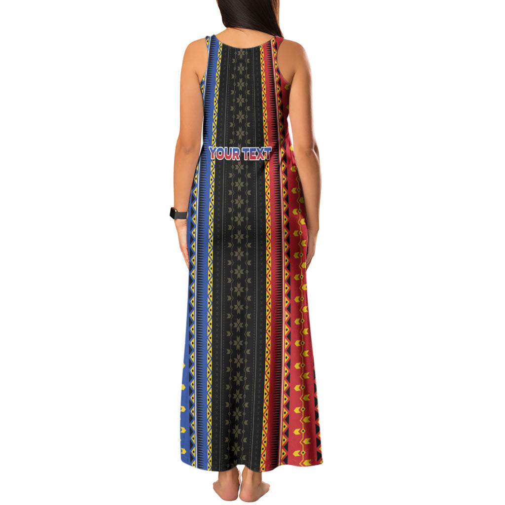 Personalised Philippines Filipinos Tank Maxi Dress Igorot Tribal Inspiration Pattern Style
