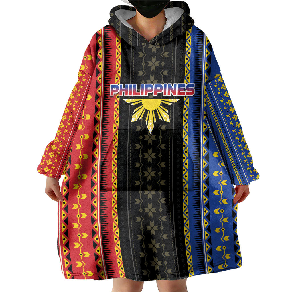 Personalised Philippines Filipinos Wearable Blanket Hoodie Igorot Tribal Inspiration Pattern Style