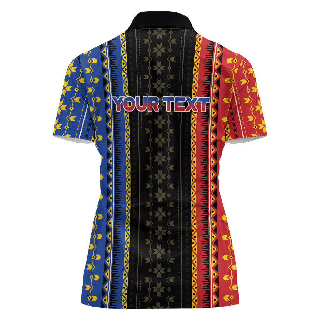 Personalised Philippines Filipinos Women Polo Shirt Igorot Tribal Inspiration Pattern Style