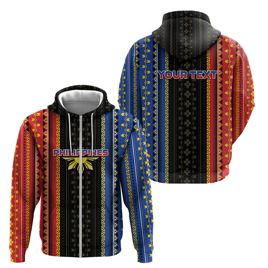 Personalised Philippines Filipinos Zip Hoodie Igorot Tribal Inspiration Pattern Style