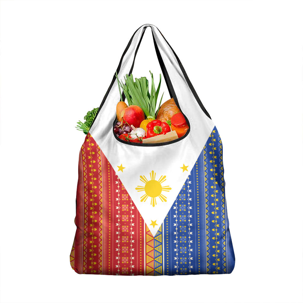Philippines Sun Grocery Bag Igorot Tribal Inspiration