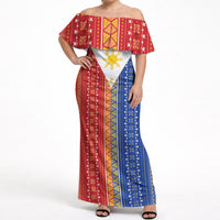 Philippines Sun Off Shoulder Maxi Dress Igorot Tribal Inspiration