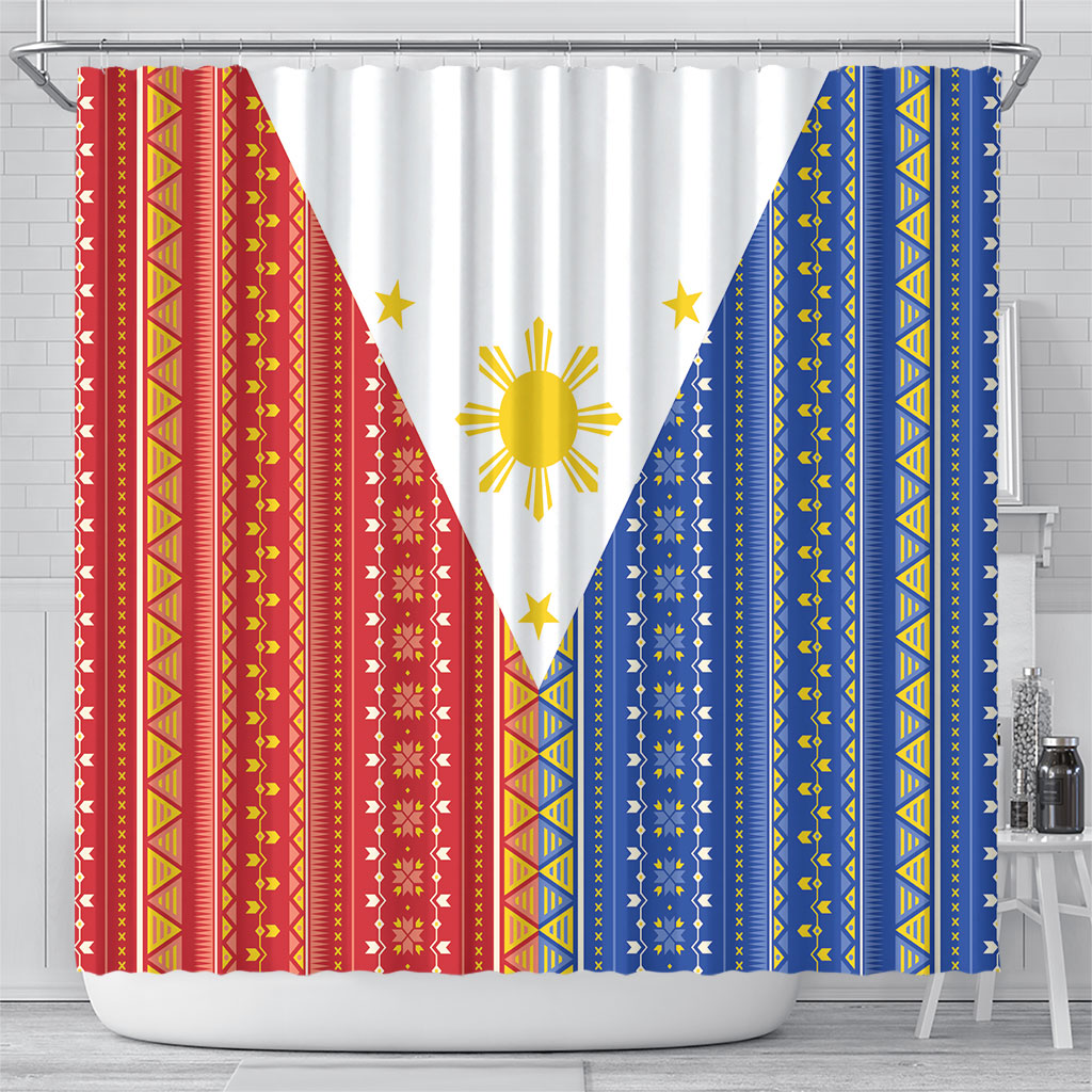 Philippines Sun Shower Curtain Igorot Tribal Inspiration