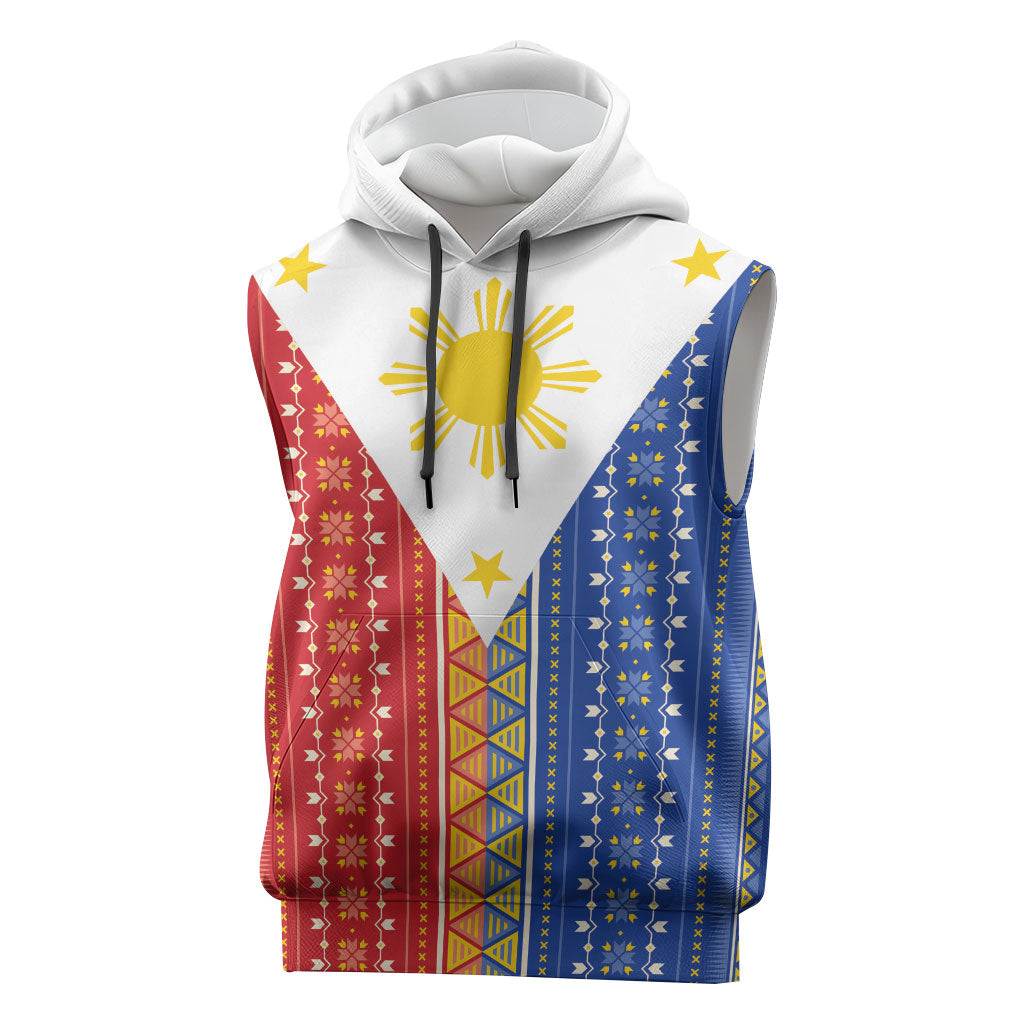 Philippines Sun Sleeveless Hoodie Igorot Tribal Inspiration