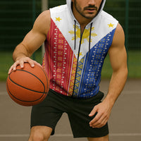 Philippines Sun Sleeveless Zip Hoodie Igorot Tribal Inspiration