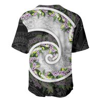 Piko Hawaii Baseball Jersey Polynesian Pattern With Maile Pikake Honohono Lei