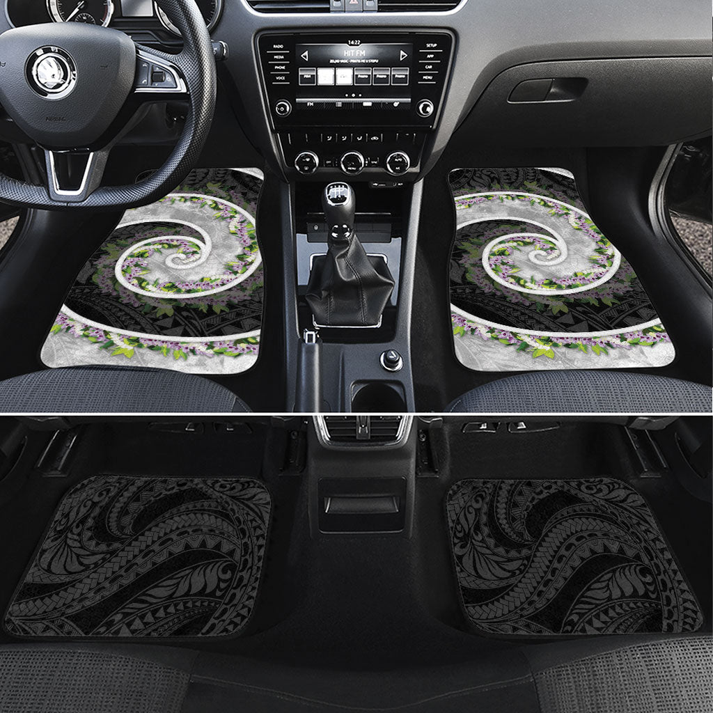 Piko Hawaii Car Mats Polynesian Pattern With Maile Pikake Honohono Lei
