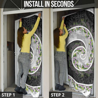 Piko Hawaii Door Cover Polynesian Pattern With Maile Pikake Honohono Lei