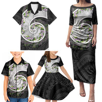 Piko Hawaii Family Matching Puletasi and Hawaiian Shirt Polynesian Pattern With Maile Pikake Honohono Lei