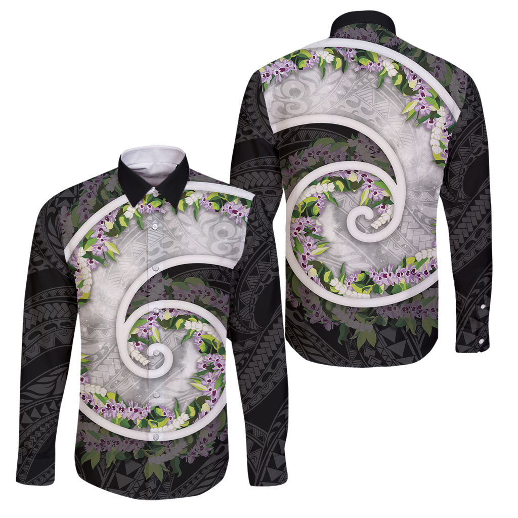 Piko Hawaii Family Matching Puletasi and Hawaiian Shirt Polynesian Pattern With Maile Pikake Honohono Lei