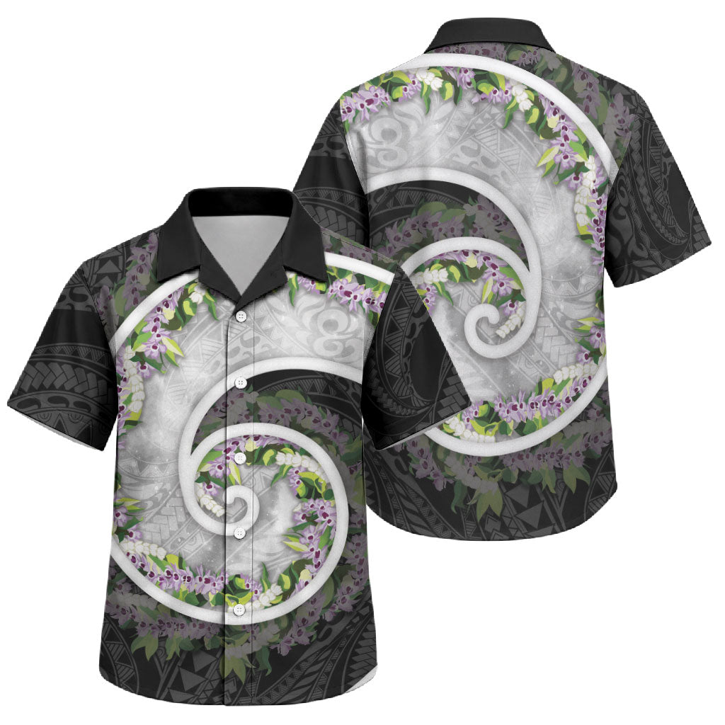 Piko Hawaii Family Matching Summer Maxi Dress and Hawaiian Shirt Polynesian Pattern With Maile Pikake Honohono Lei