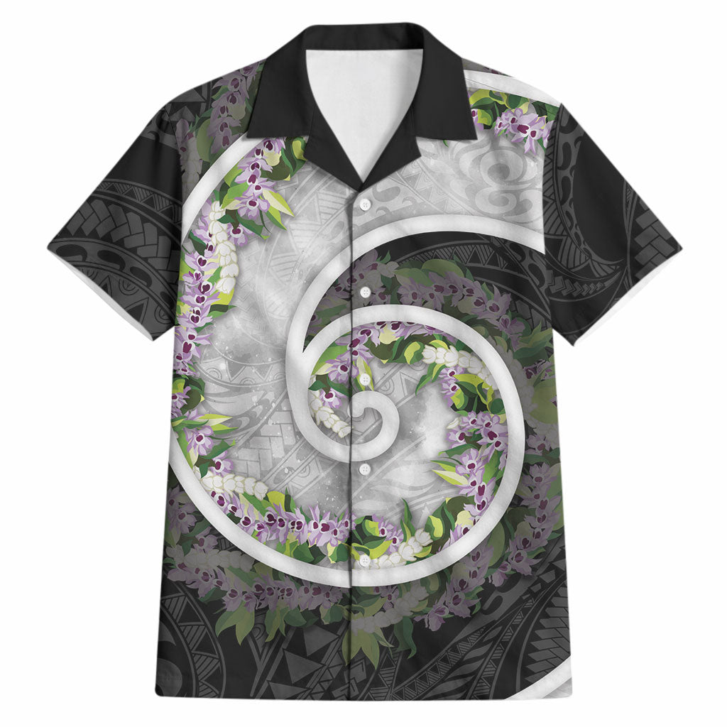 Piko Hawaii Hawaiian Shirt Polynesian Pattern With Maile Pikake Honohono Lei