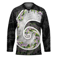 Piko Hawaii Hockey Jersey Polynesian Pattern With Maile Pikake Honohono Lei