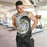 Piko Hawaii Men Tank Top Polynesian Pattern With Maile Pikake Honohono Lei