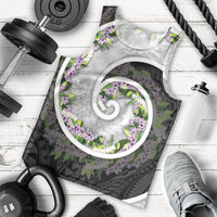 Piko Hawaii Men Tank Top Polynesian Pattern With Maile Pikake Honohono Lei