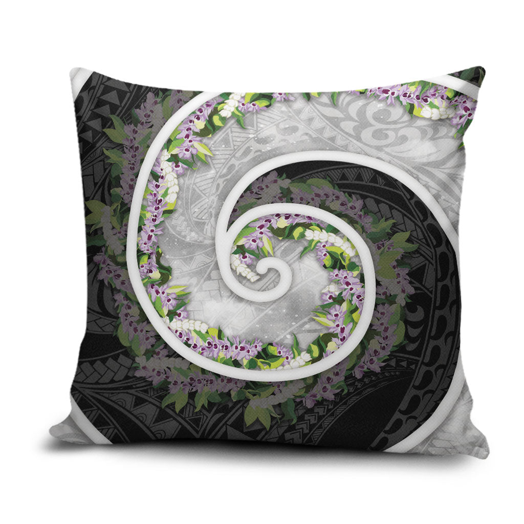 Piko Hawaii Pillow Cover Polynesian Pattern With Maile Pikake Honohono Lei