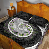 Piko Hawaii Quilt Bed Set Polynesian Pattern With Maile Pikake Honohono Lei