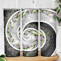 Piko Hawaii Skinny Tumbler Polynesian Pattern With Maile Pikake Honohono Lei