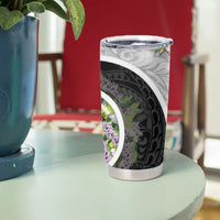Piko Hawaii Tumbler Cup Polynesian Pattern With Maile Pikake Honohono Lei