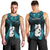 New Zealand Men Tank Top Manaia Maori Pattern With Turquoise Fern LT05 - Polynesian Pride