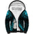 New Zealand Sherpa Hoodie Manaia Maori Pattern With Turquoise Fern LT05 Unisex Turquoise - Polynesian Pride