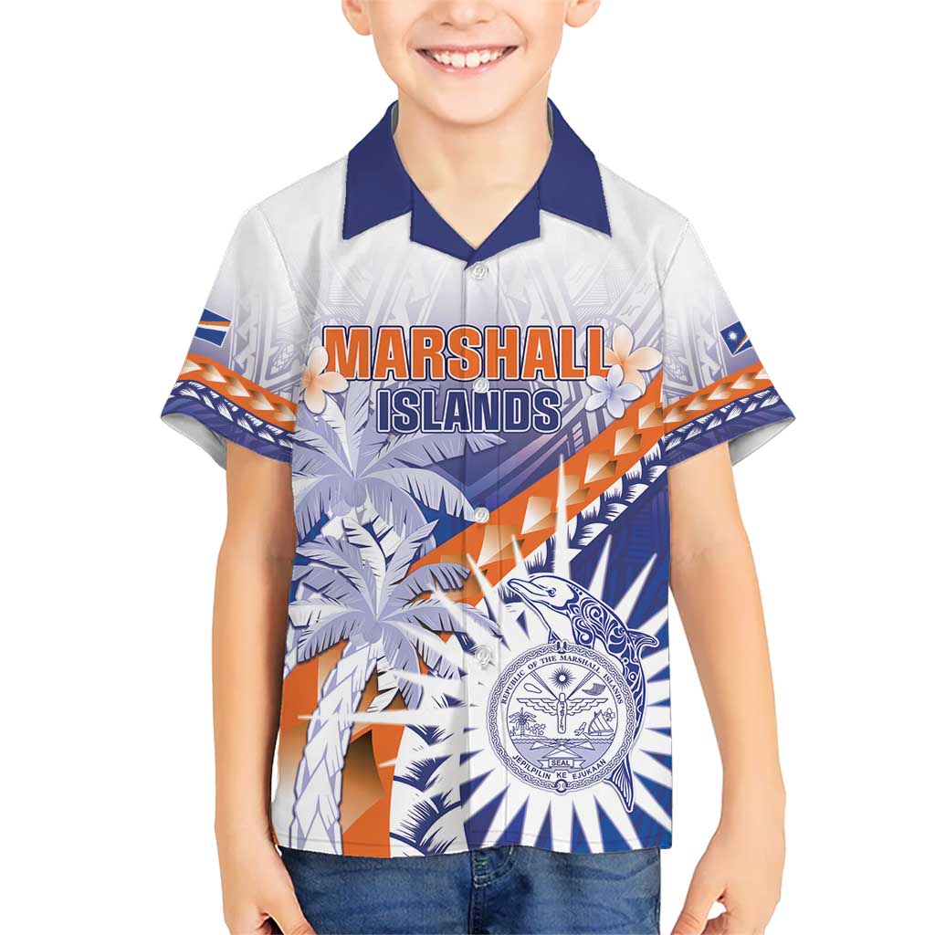 Personalised Marshall Islands Manit Day Kid Hawaiian Shirt Polynesian Tribal Tattoo Tropical Style