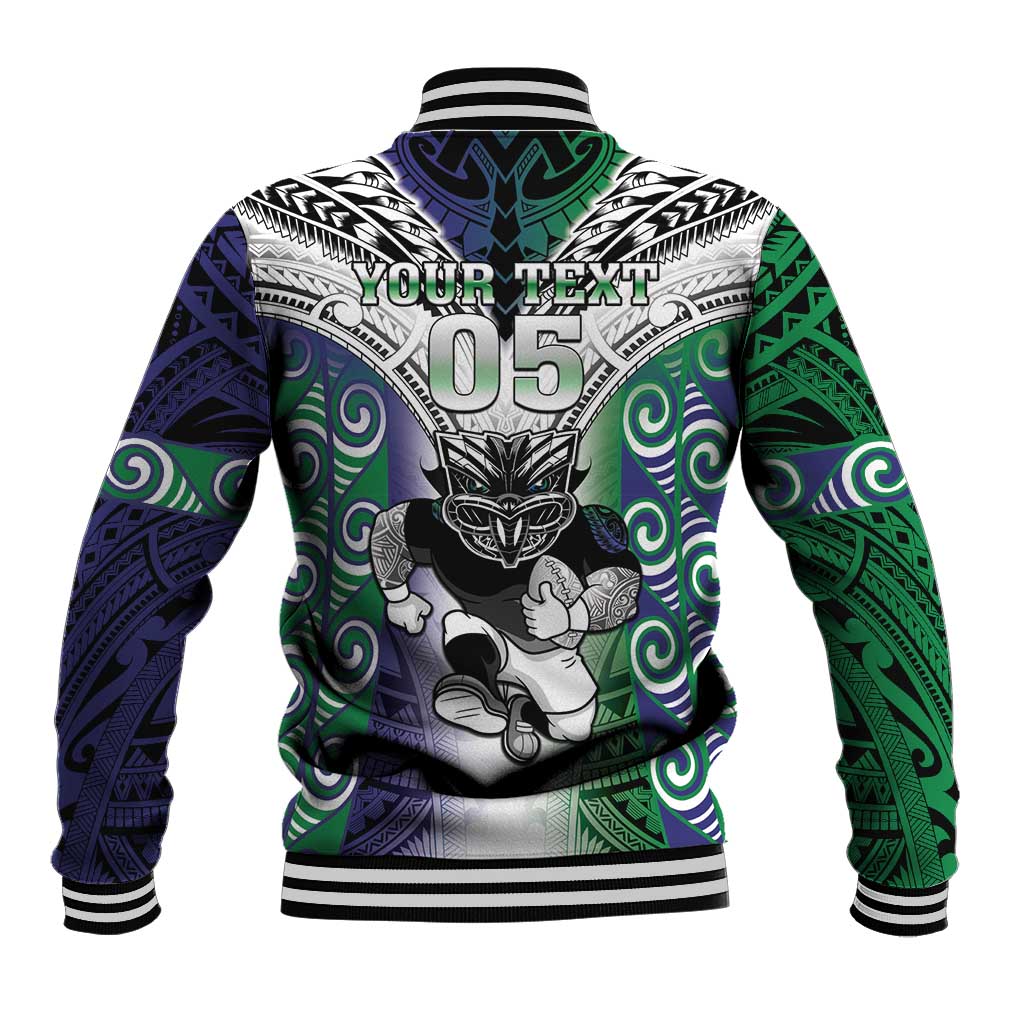 Custom New Zealand Warrior Baseball Jacket Maori Tribal Pattern LT05 - Polynesian Pride