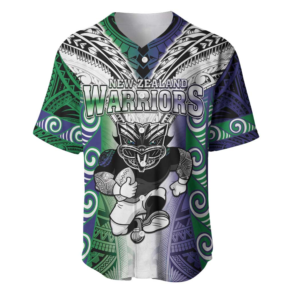 Custom New Zealand Warrior Baseball Jersey Maori Tribal Pattern