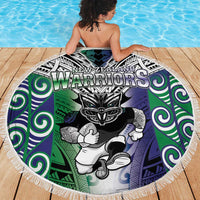 New Zealand Warrior Beach Blanket Maori Tribal Pattern LT05 - Polynesian Pride