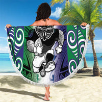 New Zealand Warrior Beach Blanket Maori Tribal Pattern LT05 - Polynesian Pride