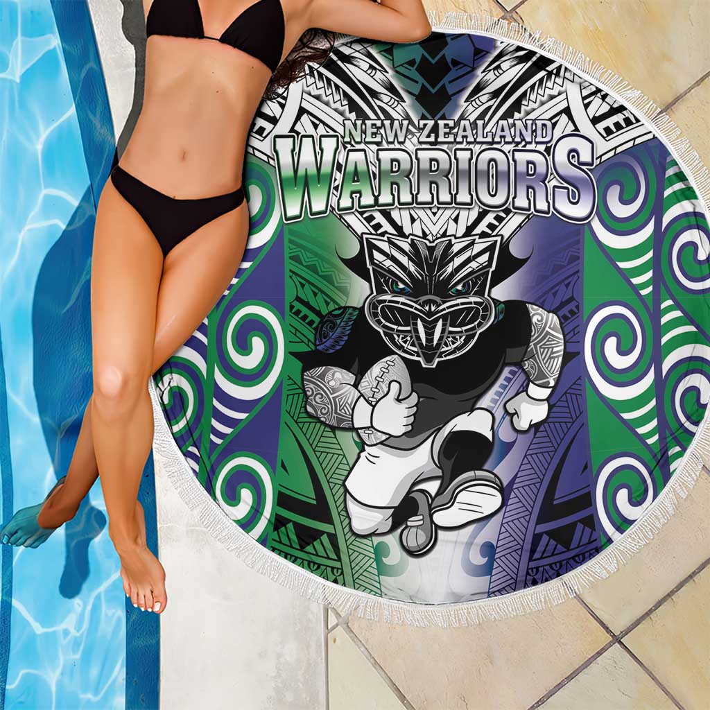 New Zealand Warrior Beach Blanket Maori Tribal Pattern LT05 - Polynesian Pride