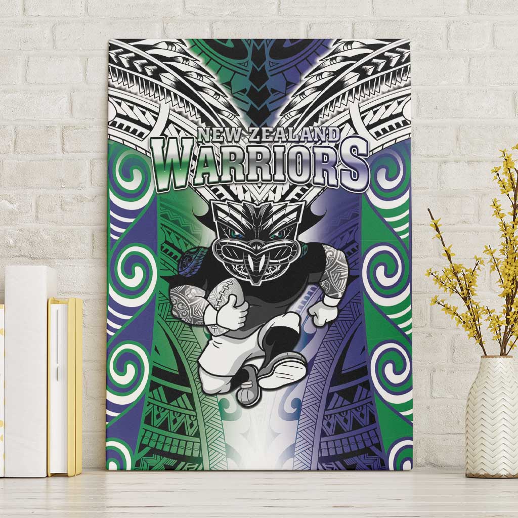 New Zealand Warrior Canvas Wall Art Maori Tribal Pattern LT05 Without Frame Green - Polynesian Pride