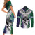 Custom New Zealand Warrior Couples Matching Short Sleeve Bodycon Dress and Long Sleeve Button Shirt Maori Tribal Pattern