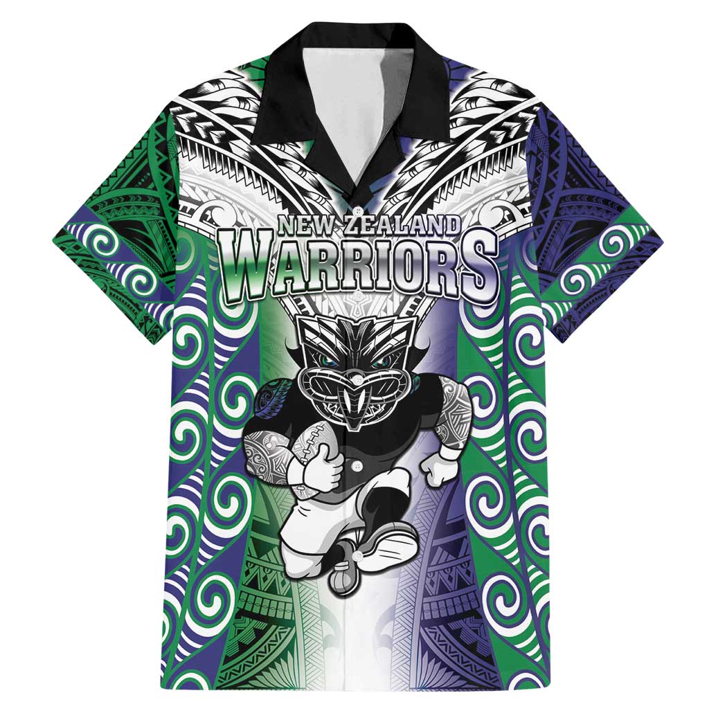 Custom New Zealand Warrior Family Matching Mermaid Dress and Hawaiian Shirt Maori Tribal Pattern