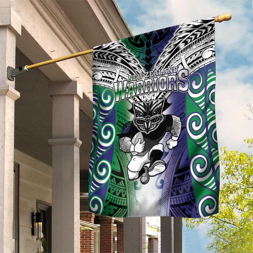 New Zealand Warrior Garden Flag Maori Tribal Pattern