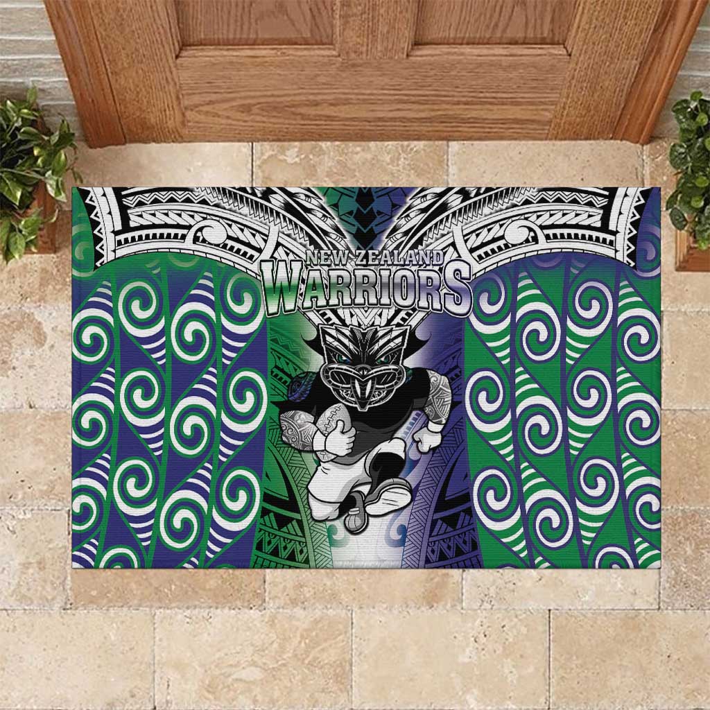 New Zealand Warrior Rubber Doormat Maori Tribal Pattern