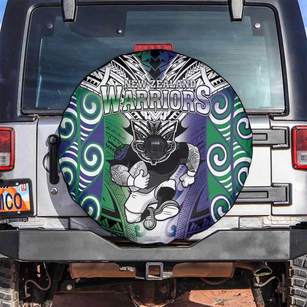 New Zealand Warrior Spare Tire Cover Maori Tribal Pattern