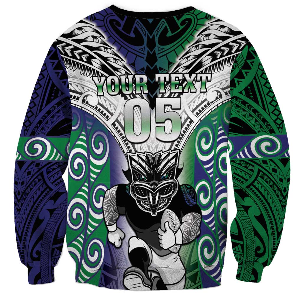 Custom New Zealand Warrior Sweatshirt Maori Tribal Pattern LT05 - Polynesian Pride