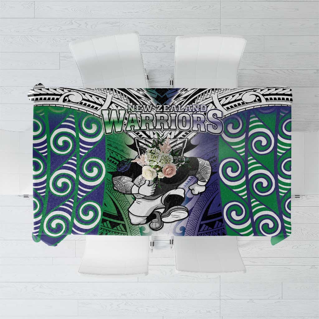 New Zealand Warrior Tablecloth Maori Tribal Pattern LT05 Green - Polynesian Pride