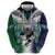 Custom New Zealand Warrior Zip Hoodie Maori Tribal Pattern