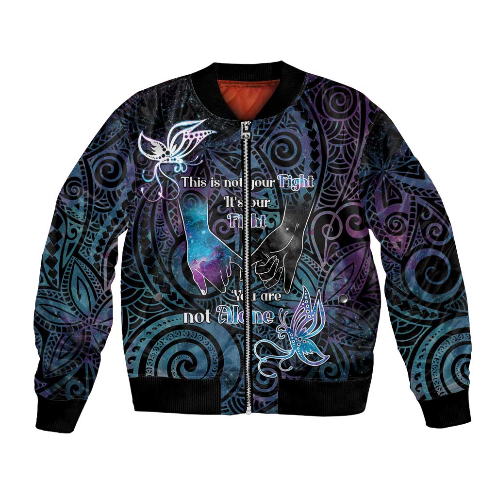 Suicide Awareness Bomber Jacket You Are Not Alone - Polynesian Pride