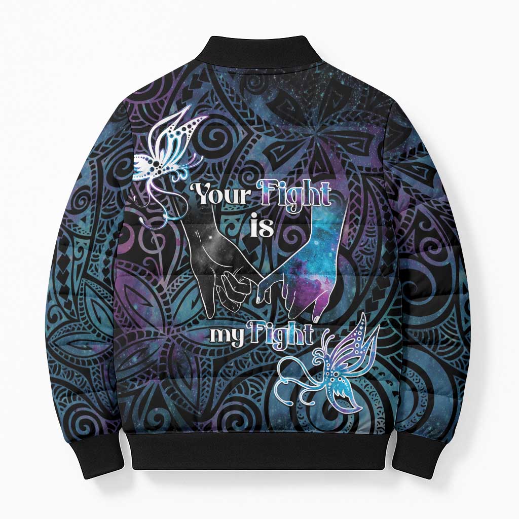 Suicide Awareness Bomber Puffer Jacket You Are Not Alone - Polynesian Pride