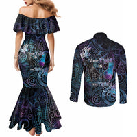Suicide Awareness Couples Matching Mermaid Dress and Long Sleeve Button Shirt You Are Not Alone LT05 - Polynesian Pride