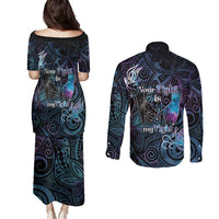 Suicide Awareness Couples Matching Puletasi and Long Sleeve Button Shirt You Are Not Alone LT05 - Polynesian Pride