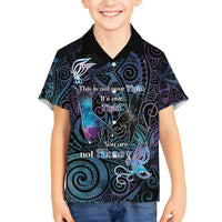 Suicide Awareness Family Matching Puletasi and Hawaiian Shirt You Are Not Alone LT05 Son's Shirt Black - Polynesian Pride
