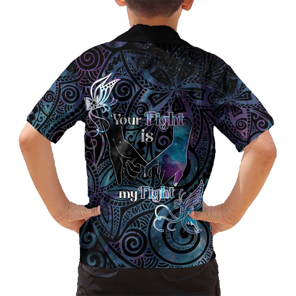 Suicide Awareness Family Matching Short Sleeve Bodycon Dress and Hawaiian Shirt You Are Not Alone - Polynesian Pride