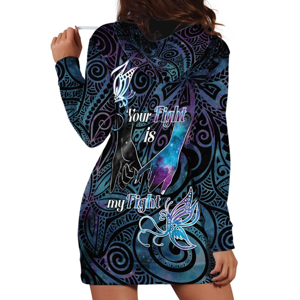 Suicide Awareness Hoodie Dress You Are Not Alone - Polynesian Pride