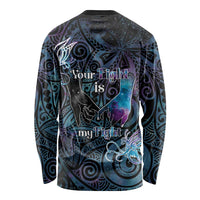 Suicide Awareness Long Sleeve Shirt You Are Not Alone - Polynesian Pride